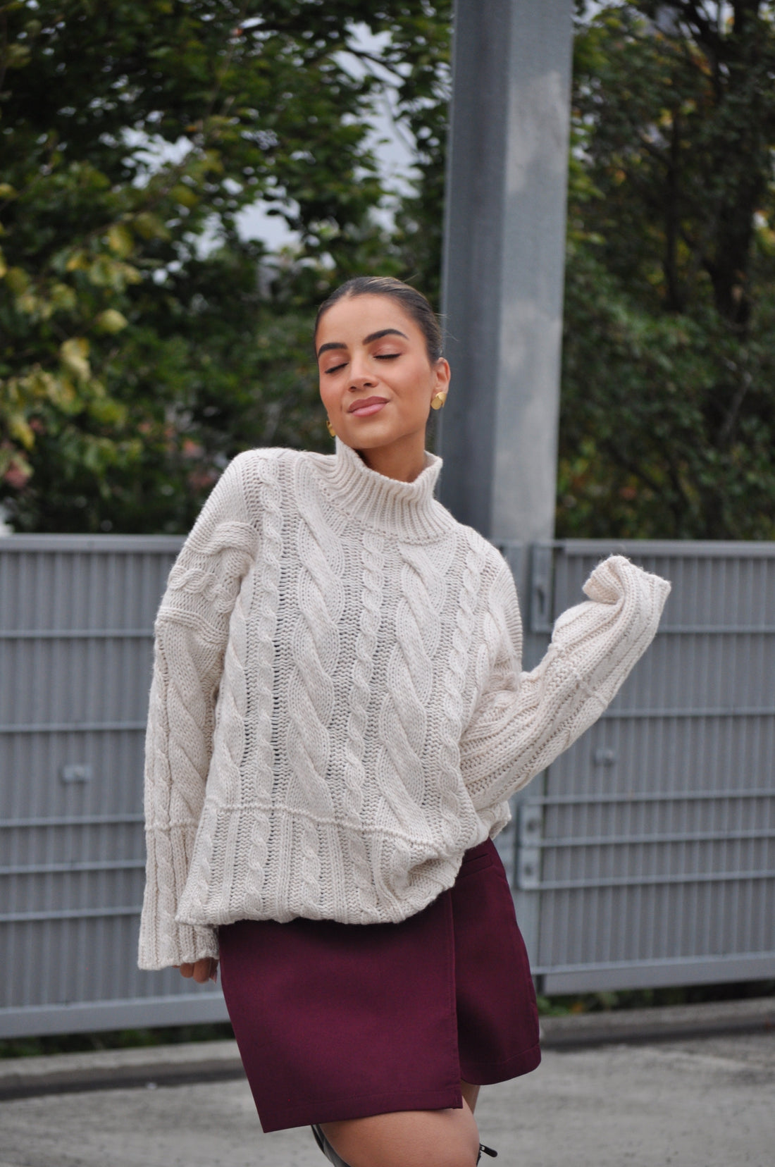 Kabel Trui Ella Beige