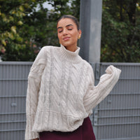 Kabel Trui Ella Beige