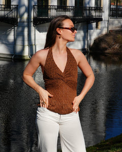 Brown Heart Top