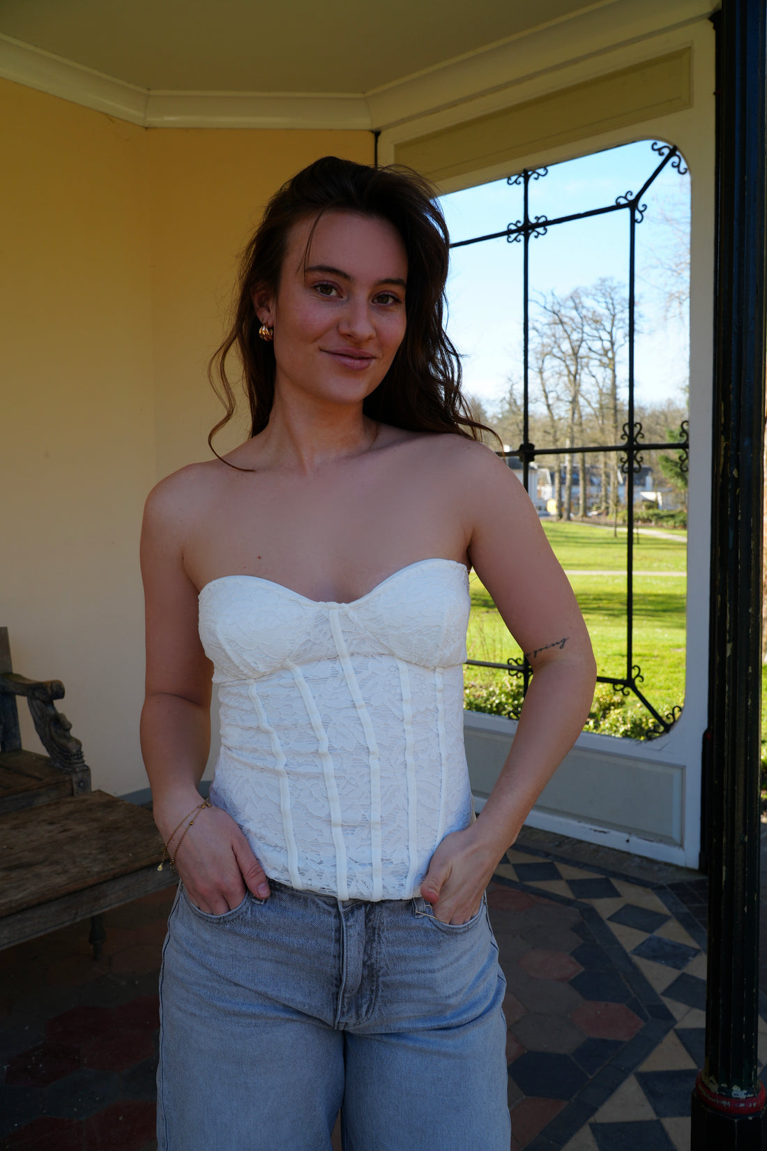White Corset Top