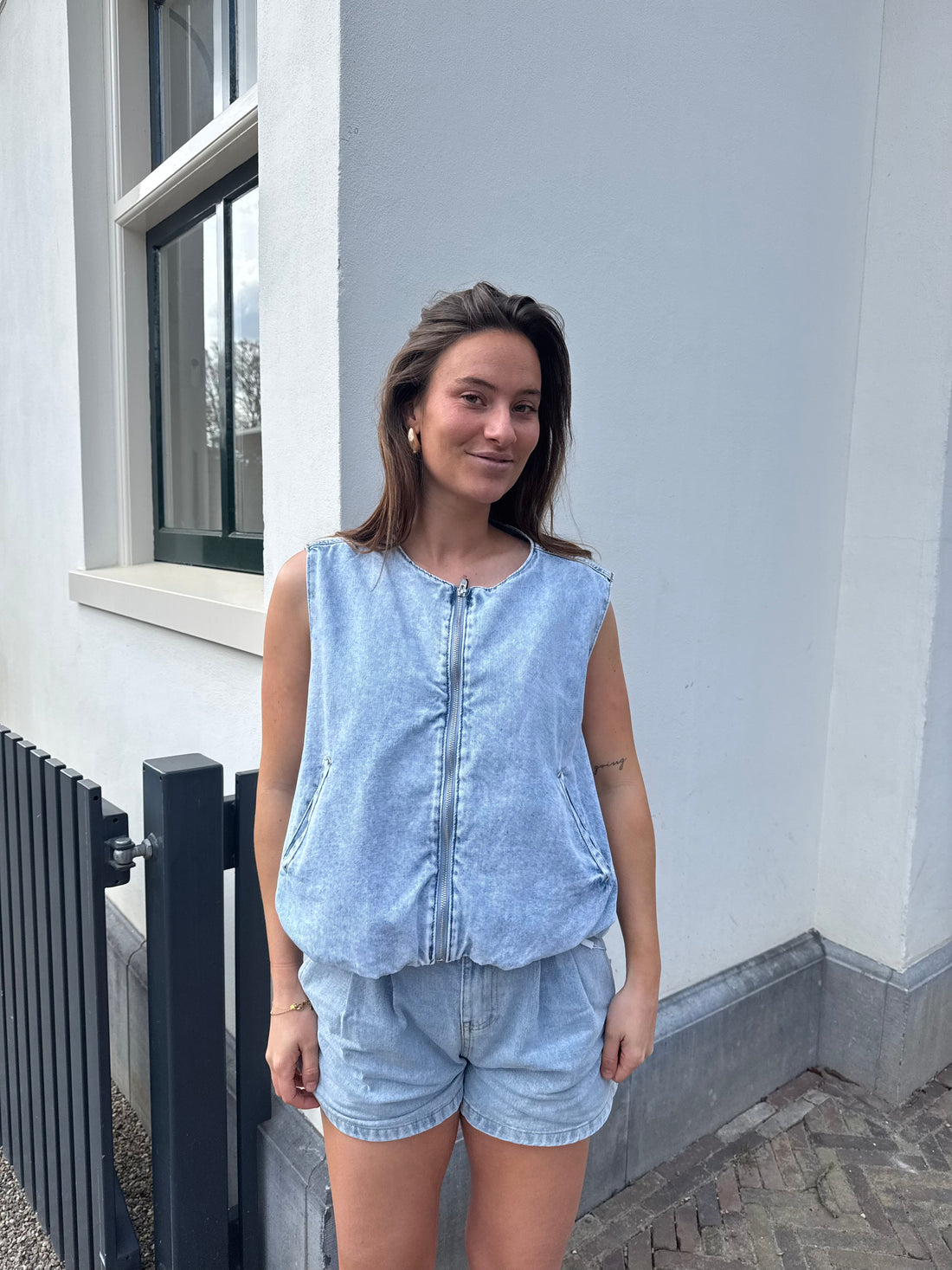 Blue Denim Top