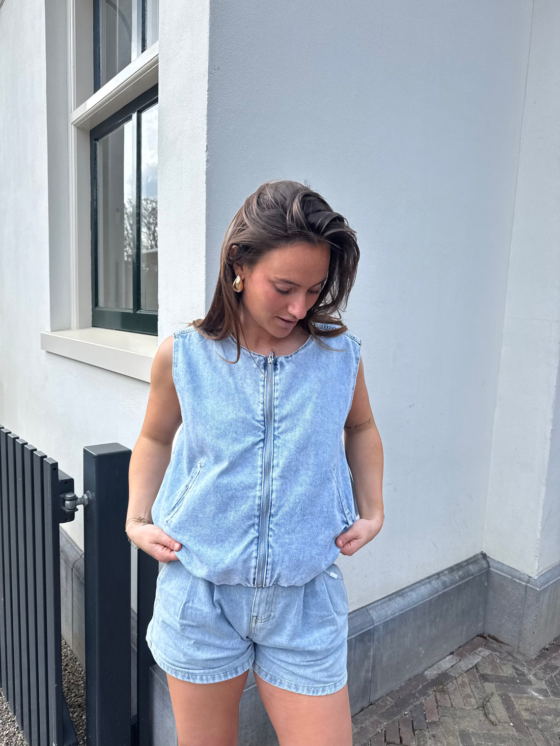 Blue Denim Top