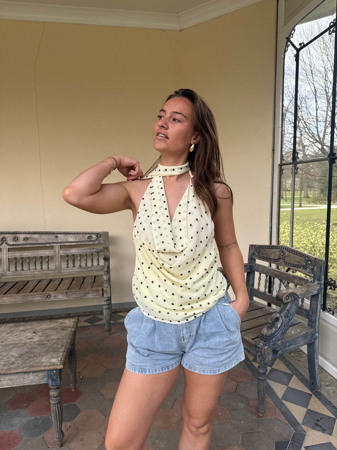 Yellow Dott Topp