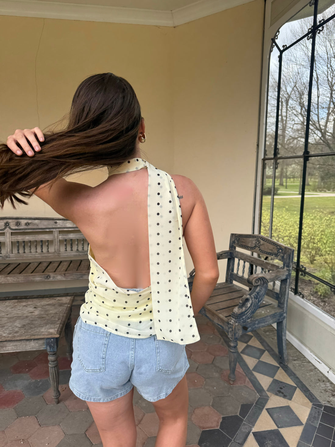 Yellow Dott Topp